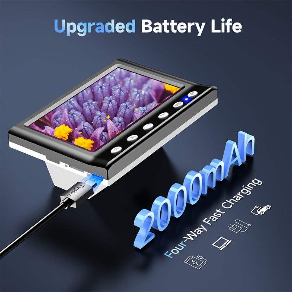 Digital Coin Microscope 4.3 Inch IPS Screen for Adults Coin Magnifier with 8 LED Lights 32GB Memory Card Windows Compatible for Coin Collecting Jewelry Inspection STEM Education