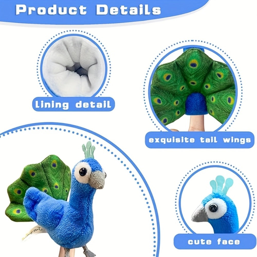 Bird Finger Puppets Set 6pcs Realistic Mini Hand Puppets for Kids Toddlers, Cute Animal Bird Puppets for Role Play Storytelling Nature Learning, Birthday Party Favor Gift