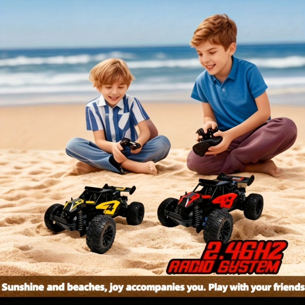 Colorful LED RC Off-Road Car with Red Buggy & Yellow Vehicle Options