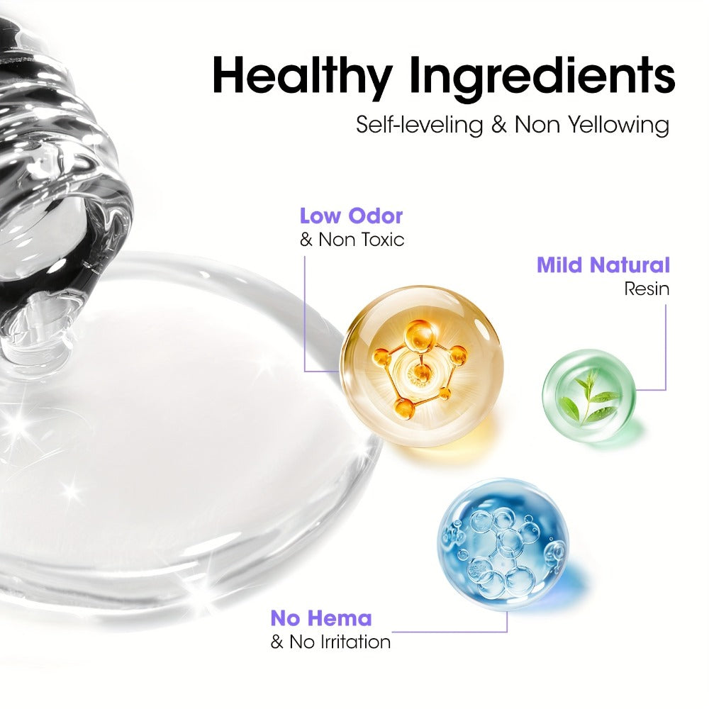 Blooming Gel Nail Art 2pcs HEMA-Free Clear Blossom Gel — Marble Watercolor Floral Tie-Dye Spreading Effect Soak-Off LED 28-Day DIY Manicure 0.68oz Each