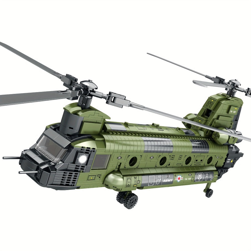 CH-47 Chinook Helicopter Building Set, 1,622-Piece MOC Model