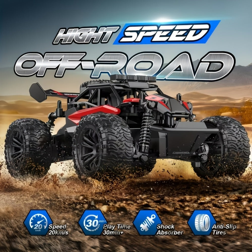 High-Speed RC Off-Road Car, 30 KM/H, 2.4GHz 4WD Alloy