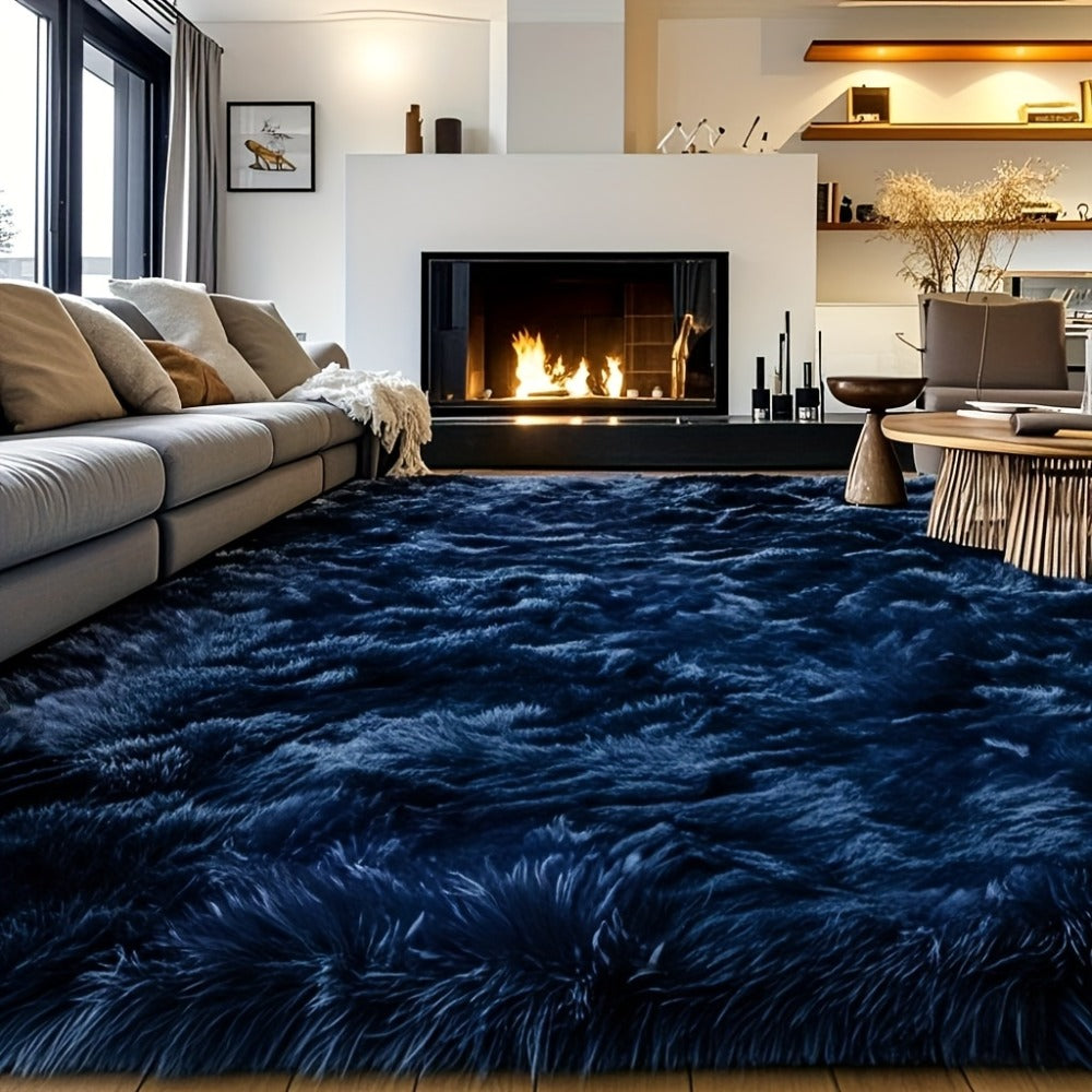 Fluffy Shag Area Rug 8x10 Feet – Ultra Soft Plush Non-Slip Large Living Room Rug, Fuzzy Bedroom Carpet for Teen Dorm, Study Room & Home Decor – Multiple Colors