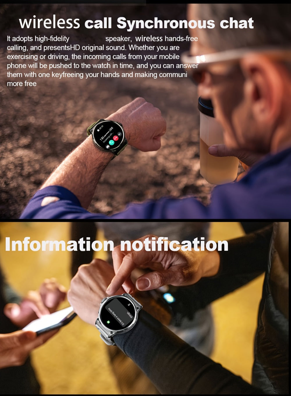 710mAh Long Battery Outdoor Sports Smartwatch for Men – 360x360 HD Screen Wireless Calling High-Quality Speaker Music Control Sports Tracking Sleep Monitor Dynamic Dial Silver Black Gift