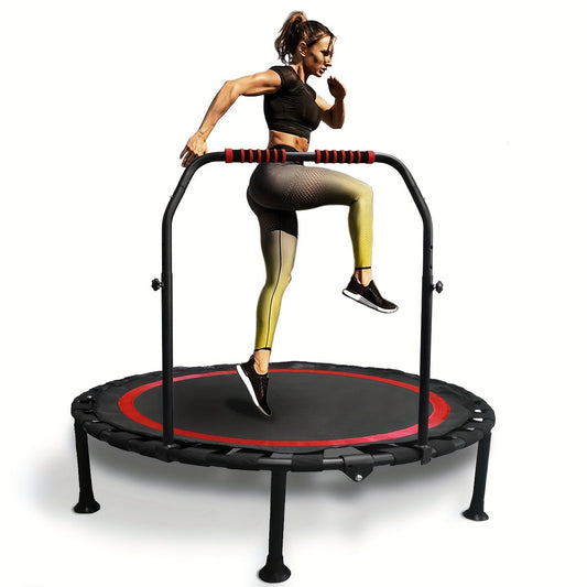 Mini Rebounder Trampoline, 40-Inch Foldable Design with Adjustable Padded Handle