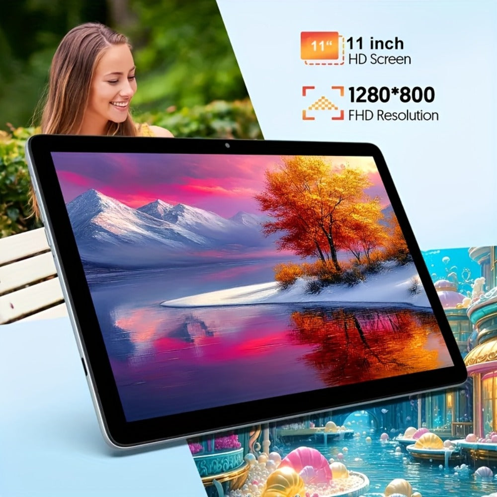 Android 15 Tablet 2-in-1 11 Inch with Keyboard, Case & Stylus | 12GB RAM 128GB ROM, 8MP+20MP Dual Camera, FHD IPS Screen, 5G Wi-Fi, Long Battery Life, Tablet PC for Work School Home