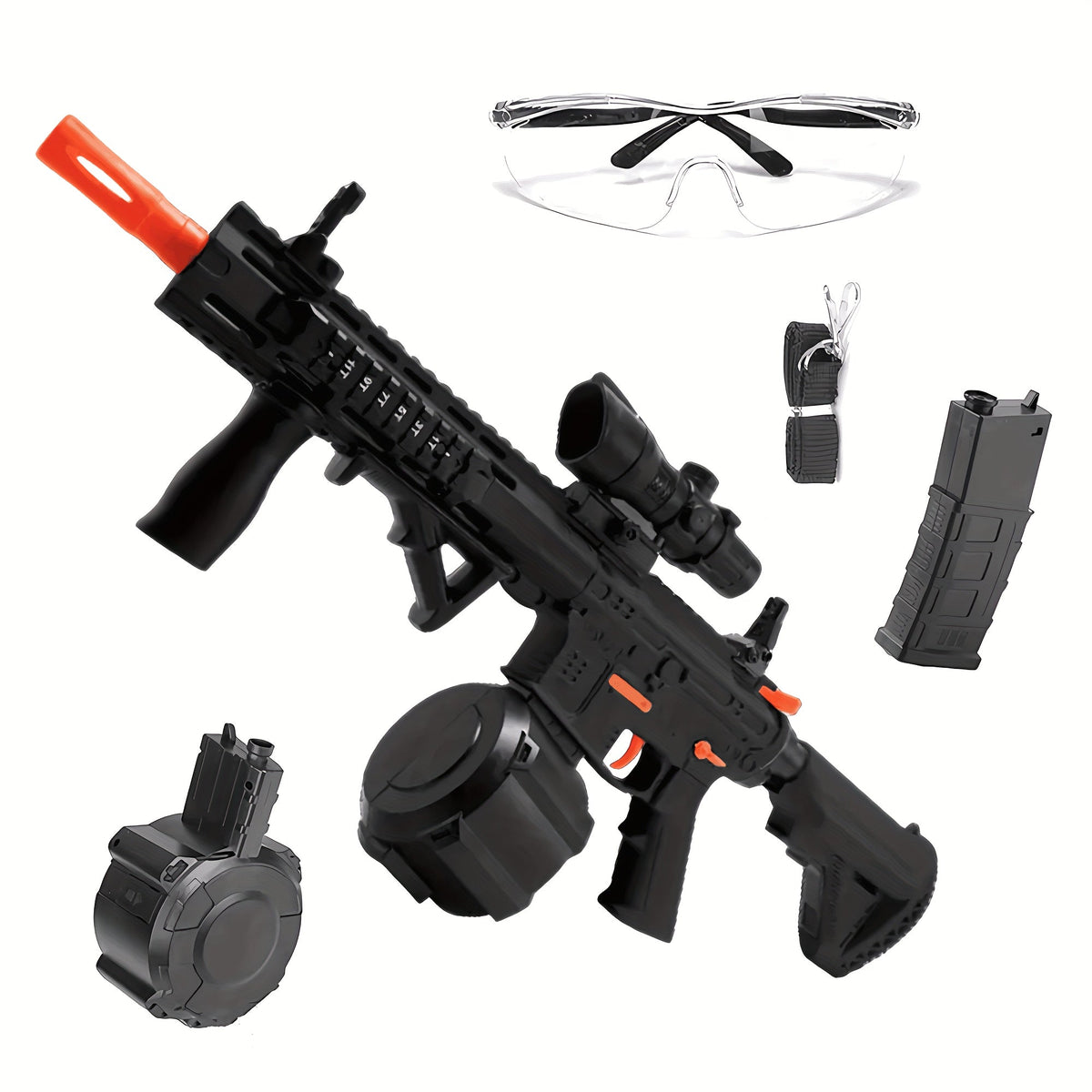 USB-Rechargeable Splash Ball Toy Gun, Rifle-Style Outdoor Blaster