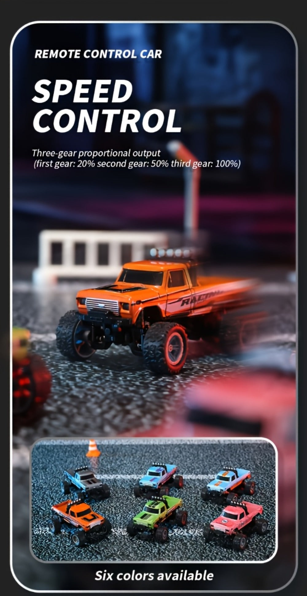 Mini RC Car – 1/64 Scale Alloy Off-Road Monster Truck with 2.4GHz Remote & Shock Absorbers