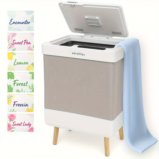 Electric Towel Warmer 35L, Foldable Towel & Blanket Warmer Bucket with Timer and Drying Mode, White