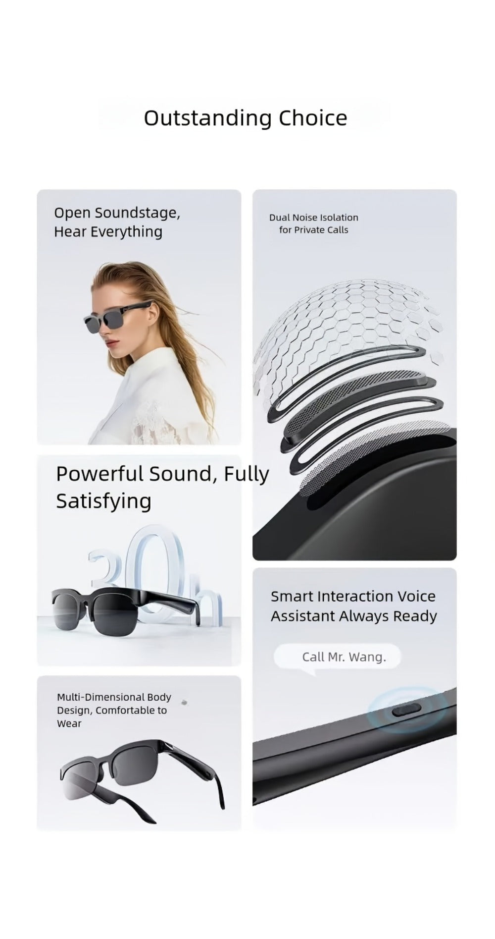 AI Translator Smart Glasses with Real-Time Simultaneous Translation, Photochromic Lenses, Built-In Wireless Earphones, HD Calls & Music – Wearable AI Eyewear for Men & Women