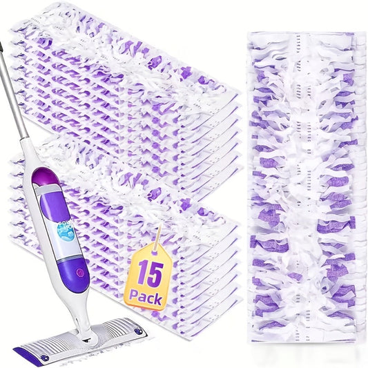 Disposable Mop Pad Refills Compatible with Swiffer PowerMop, 15 or 50 Count