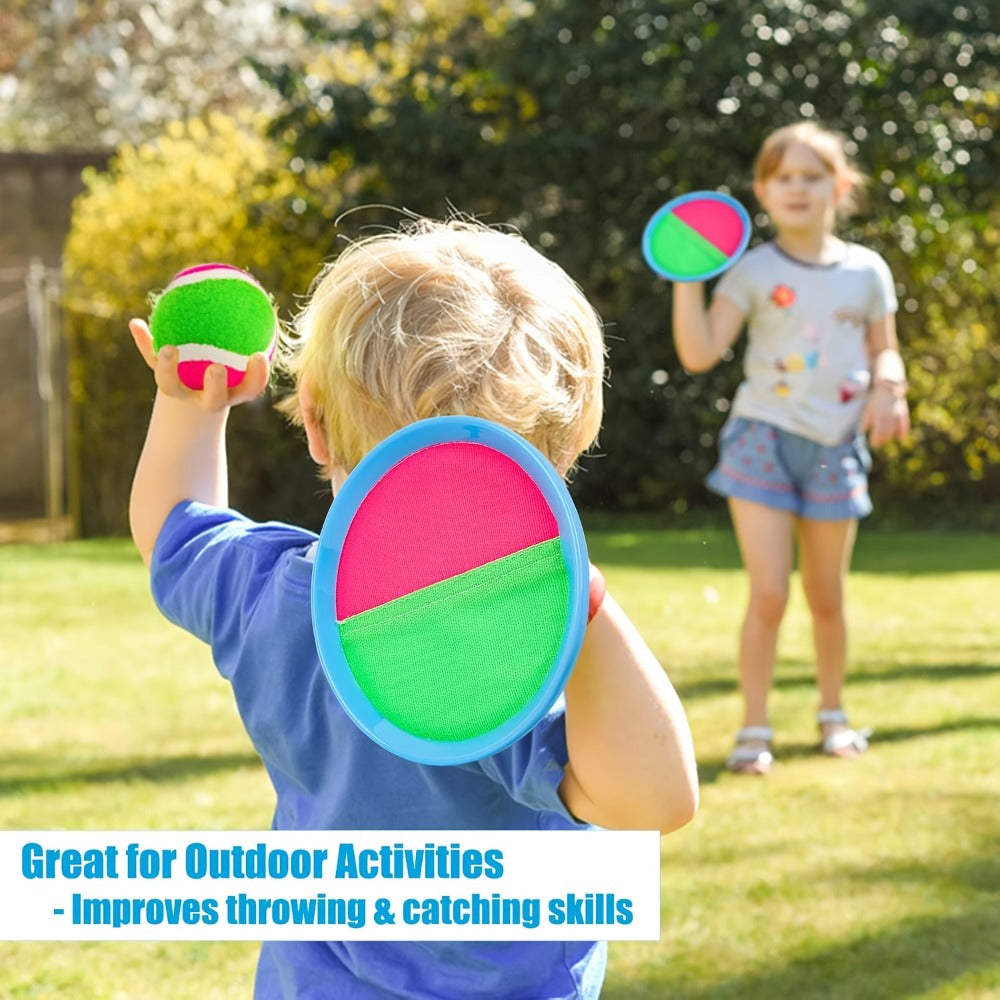 Sticky Ball Toss Game Set for Kids & Adults, Outdoor Target Game in 2-Ball or 4-Ball Sets