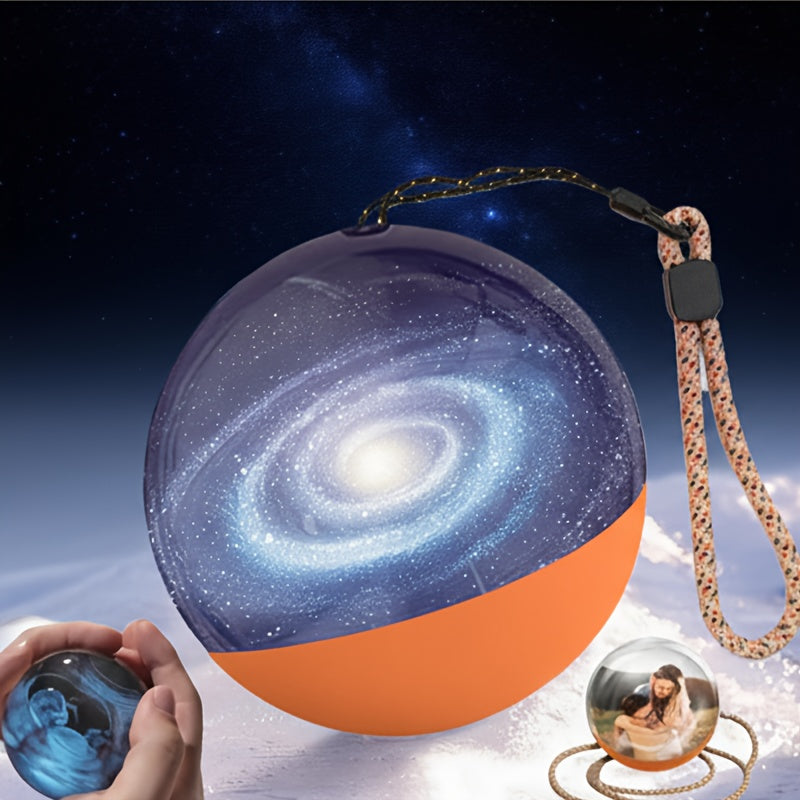 Crystal Ball Video Player Gift 2.7 Inch LED Light-Up Digital Sphere - Upload Your Own Videos & Photos, Personalized Keepsake for Anniversary Birthday Wedding Valentine Christmas, 3 Colors