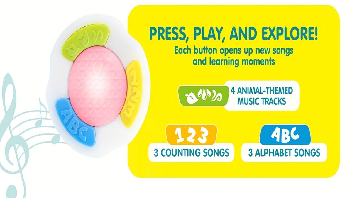 Plush Musical Elephant Baby Toy with Music & Lights – Soft Stuffed Animal Sensory Toy for Infants 6+ Months, Cuddly Light Up Elephant Comfort Toy, Christmas & Birthday Gift for Baby Boys & Girls