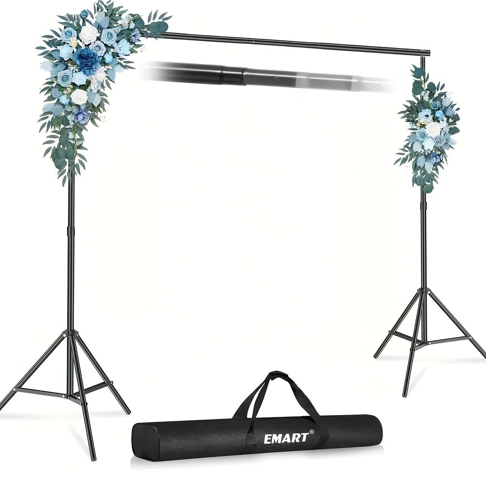 10x7ft Photo Video Studio Backdrop Stand System Kit with Carrying Bag | Adjustable Background Support for Photography, Wedding, Party Decoration & Portrait Studio