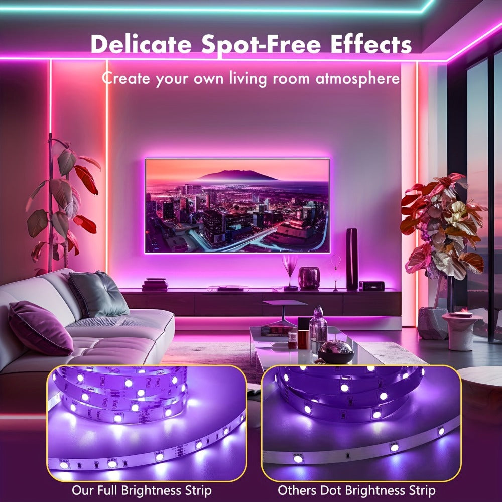 LED Strip Lights 200FT – Smart RGB Color Changing with App & Remote Control Music Sync 16 Million Colors Timer for Room Bedroom Gaming Party Holiday Christmas Decor
