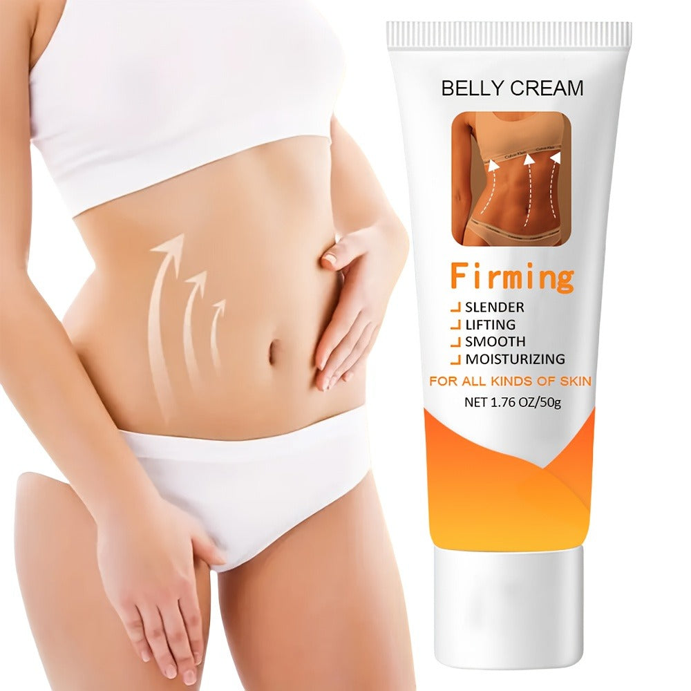 Belly Firming Cream 50g Jojoba Oil & Caffeine Tightening Body Moisturizer for Belly Butt & Thighs – Skin Firming Massage Cream to Improve Elasticity & Tone, Daily Body Care Self-Care Gift for Women
