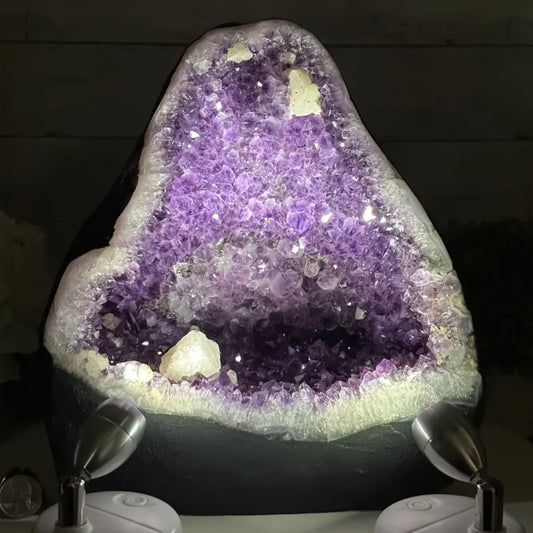 Crystal Cave Clusters with Polished Edges, Amethyst & Blue Crystal Options