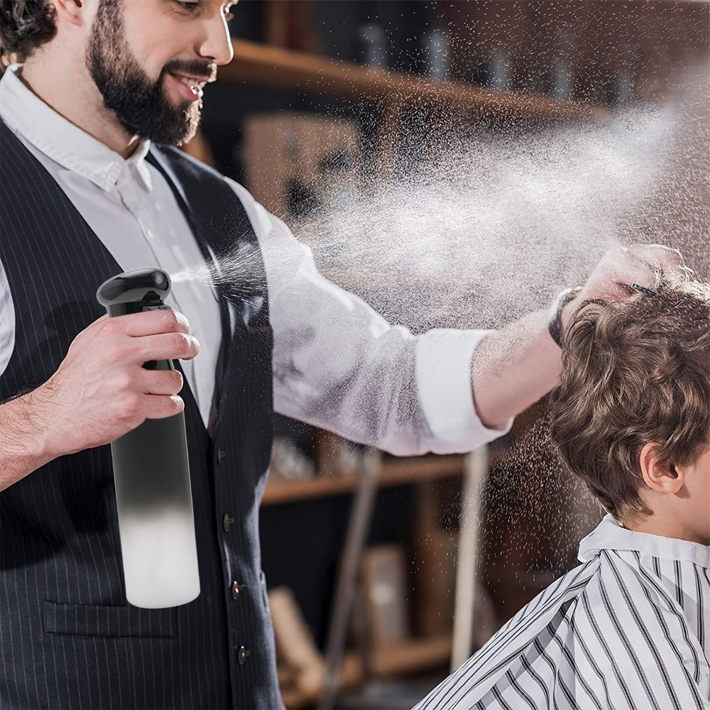 Fine Mist Spray Bottle 300ml Frosted Anti-Slip BPA Free Barber Hair Spray Water Bottle for Curly Hair Styling Salon Skincare Plant Misting Gardening Gradient Color Professional Spray Bottle