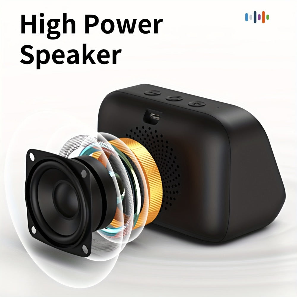 Smart Alarm Clock with AI Voice Assistant & Wireless Speaker - Dynamic RGB Light, Hi-Fi Stereo Sound, HD Display, Answer Calls, Period Tracker, 2500mAh Battery, Portable Bedside Charging Clock