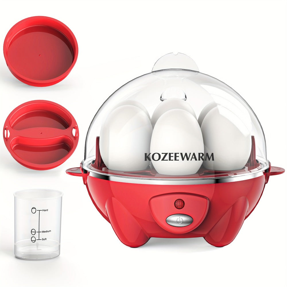 Electric Egg Boiler & Cooker with Auto Shut-Off – Single & Double Layer, Multi-Function for Hard Boiled, Soft Boiled, Scrambled, Omelette, Steamed Vegetables & Dumplings, 4 Colors