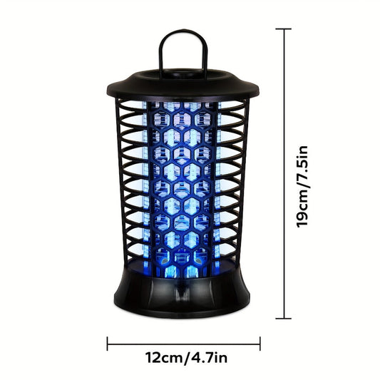 Indoor Bug Zapper with UV LED Light, Removable Tray and 110V Plug-In Power, Black