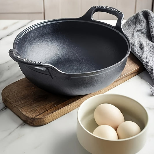 Cast Iron Frying Pan, Pre-Seasoned 7.87-Inch Skillet with Dual Handles