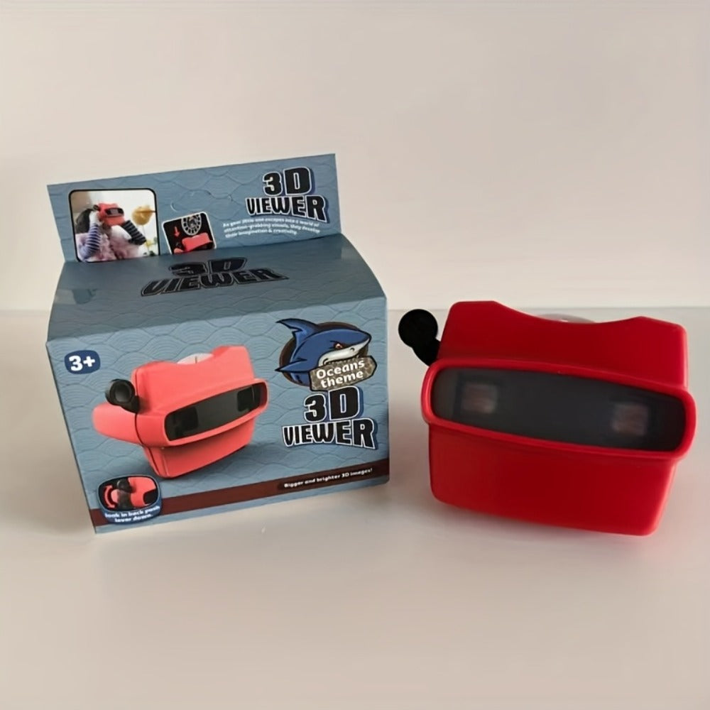 3D Slide Viewer Toy for Kids Ages 3+ – Screen-Free Sideshow Projector with Space Ocean Animals Dinosaurs Slides, Educational Viewing Toy for Boys Girls, Single & Bundle Sets Gift for Toddlers Children