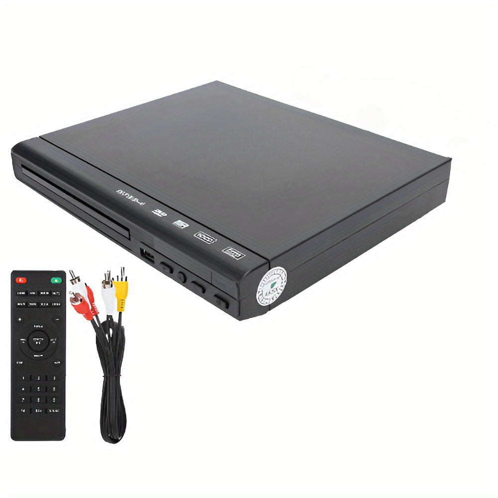 Region-Free DVD Player 1080P – Compact Design, USB Powered, RCA Cable & Remote Control Included, All Region Disc Compatible for Smart TV & Flat Screen