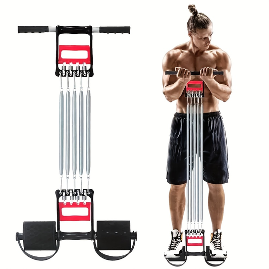 Resistance Band Foot Pedal Puller with Adjustable Tension for Home Workouts