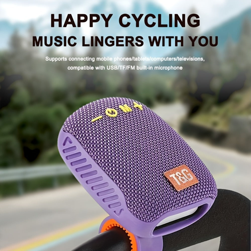T&G 392 IPX5 Waterproof Cycling Bluetooth Speaker – Compact Outdoor Wireless Speaker with TWS Stereo, FM Radio, TF Card & USB Drive Support, Type-C Charging, Compatible with Phone & Tablet