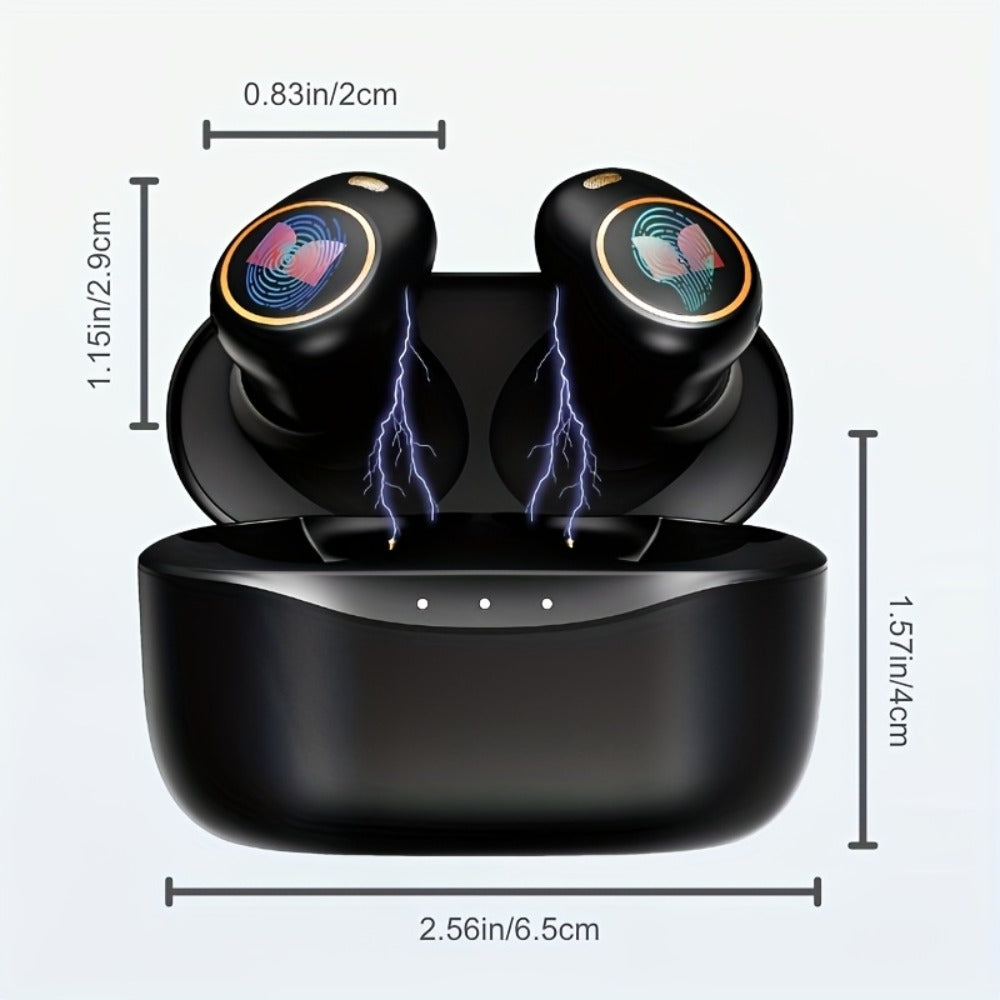 Monster True Wireless Earbuds Bluetooth 5.3 TWS Hi-Fi Sound Dual Noise-Cancelling Mic Touch Control Type-C Charging Case Lightweight Comfortable Fit Premium Black Gold Earphones