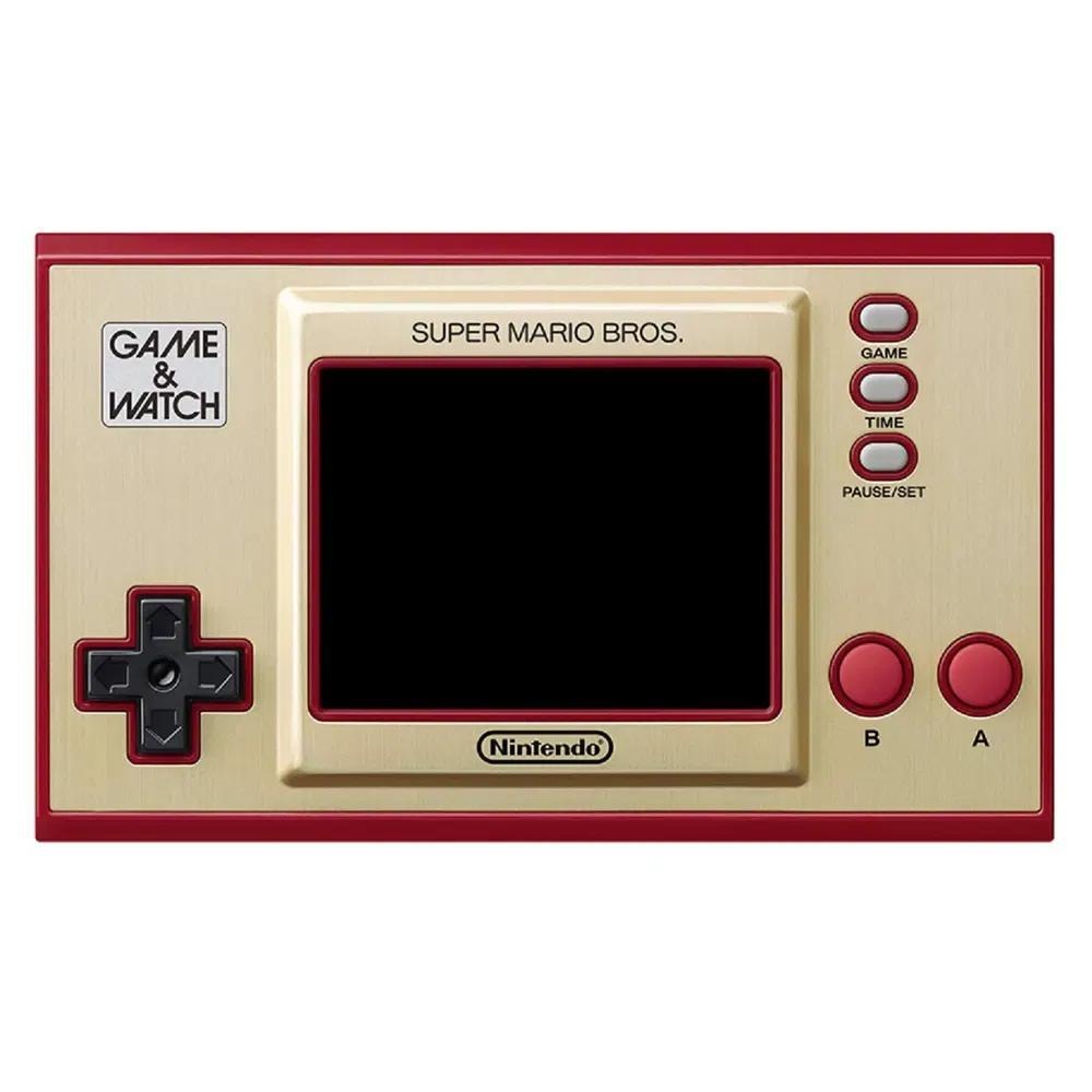 Game & Watch Super Mario Bros. Limited Edition Golden Handheld with Super Mario Bros., The Lost Levels & Ball – 2.36" Color Screen, 35 Clock Animations, Nintendo Retro Collectible
