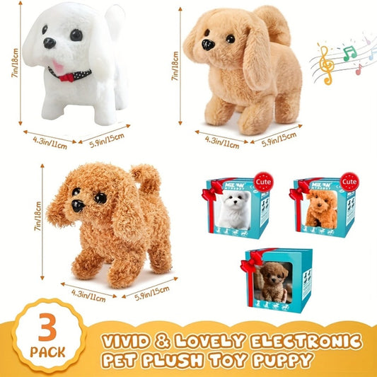 Electric Robot Dog Toy That Walks, Barks and Wags Its Tail for Pretend Pet Play