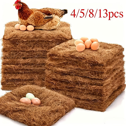 Chicken Nesting Box Pads, 12 × 12 Inches, Multiple Pack Options for Hen Houses
