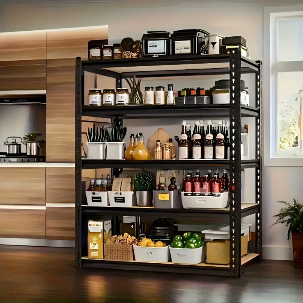 Heavy Duty Metal Shelving Unit 72 Inch – 400 lbs Per Shelf Adjustable Steel Storage Rack for Garage, Warehouse, Home & Office, Industrial Style Utility Shelf, Easy Assembly