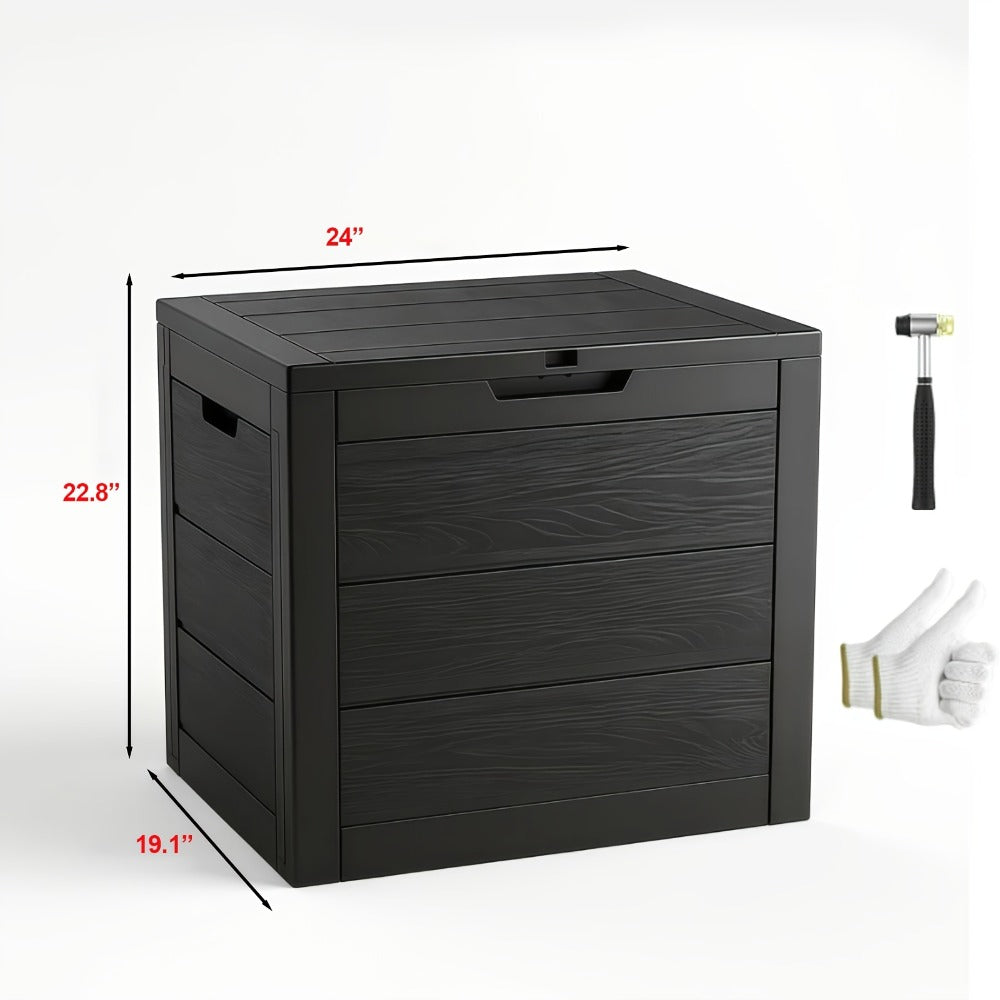 Waterproof Deck Box Outdoor Storage Cabinet 35/75 Gallon – Enhanced Version with Handles & Wheels | Large Patio Storage Box for Pool Accessories, Garden Tools & Outdoor Gear | Easy Assembly Lockable