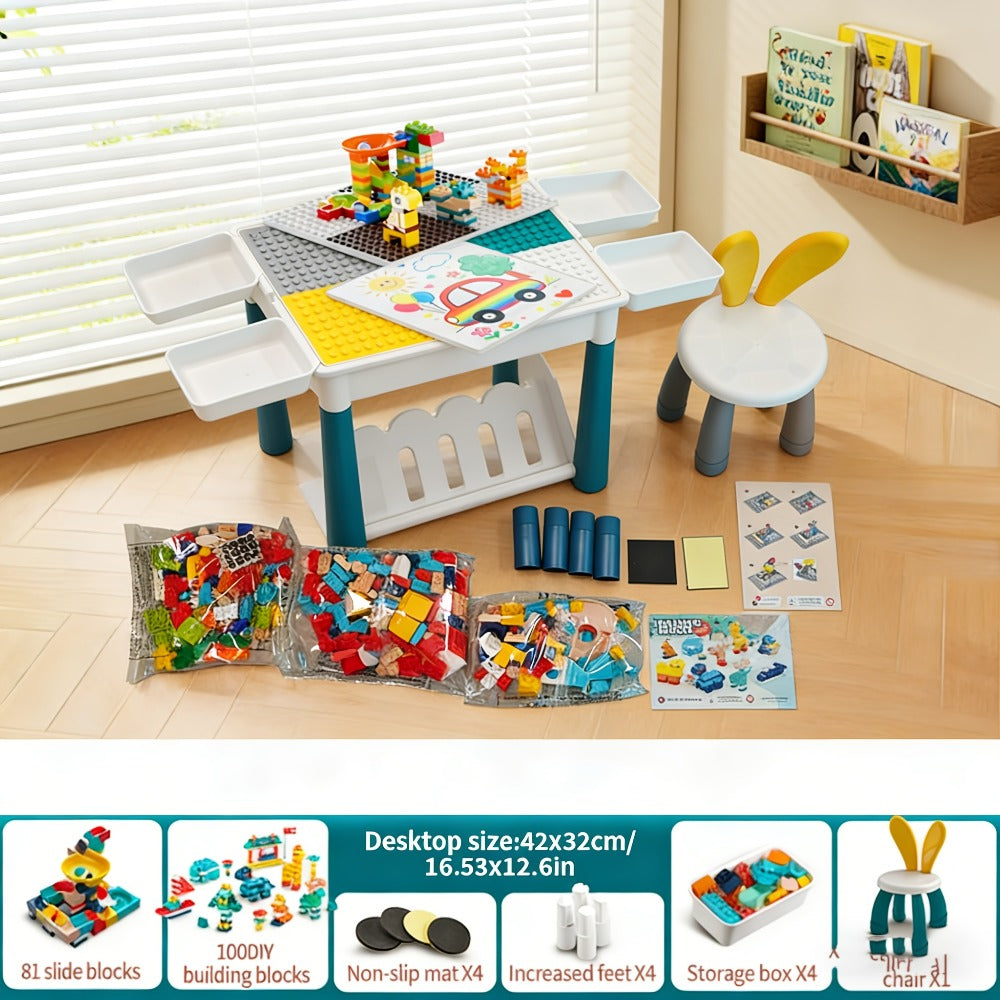 Kids Building Block Activity Table, Include Blocks or New Style 2