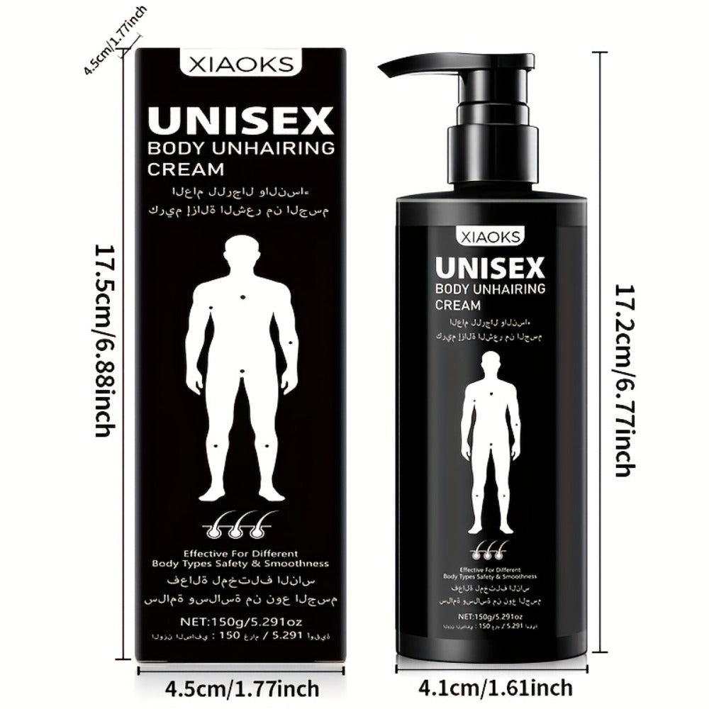 Hair Removal Cream Sensitive Skin 5 Minute Gentle Depilatory Gel 150g - Body Chest Back Private Parts Hair Removal for Men and Women Painless Smooth Unisex Safe Formula