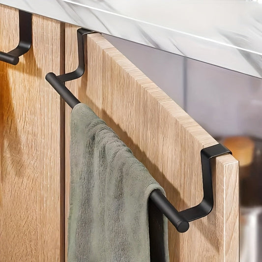 Cabinet Door Towel Bars, 2-Piece Stainless Steel No-Drill Set