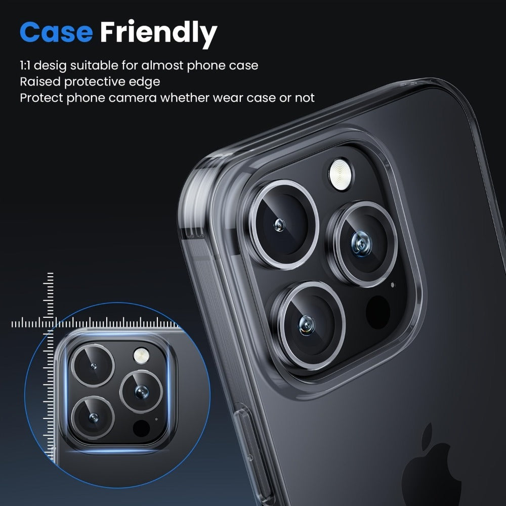 iPhone Camera Lens Protector 5PCS Multi-Color Set – Rear Camera Cover for iPhone 11 / 14 / 14 Plus / 15 Pro / 15 Pro Max, Gold Silver Black Gray Rainbow, Scratch & Drop Protection