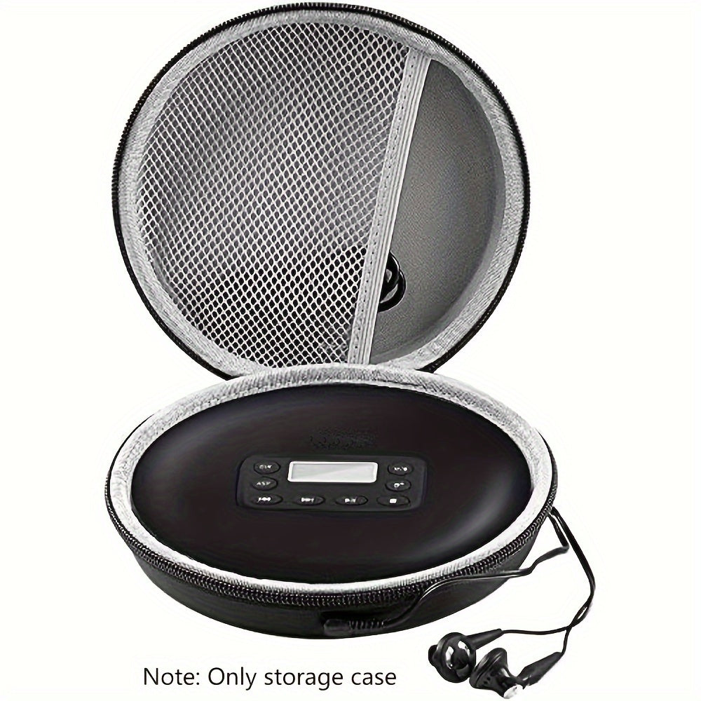 CD Player Carrying Case Shockproof Travel Organizer Bag – Fits GPX Soulcker ARAFUNA HOTT MONODEAL Disc Players, Holds Player Earphones Cables Accessories, Retro Music Gift for Commuters Students Language Learners