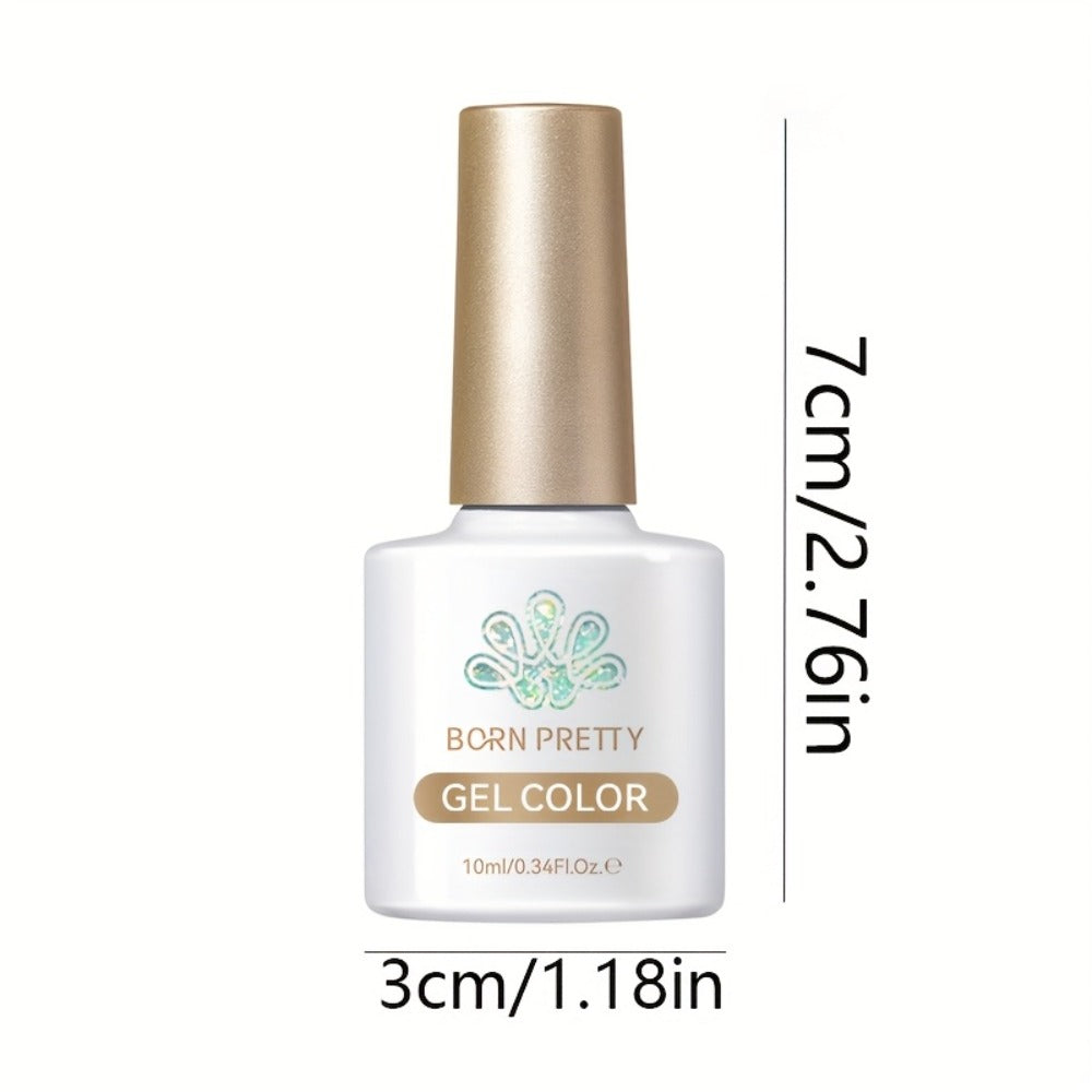 Glitter Jelly Gel Nail Polish Snowflake Sequin Pink Soak-Off UV LED – Semi-Permanent Sparkle Gel Varnish 10ml, Long-Lasting Christmas Holiday Winter Nail Art for DIY Salon Manicure Women