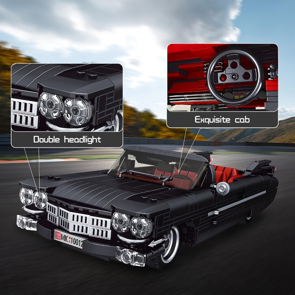 Mould King 10012 Black Sports Car Building Block Set, 1245 Pcs Static Display Model
