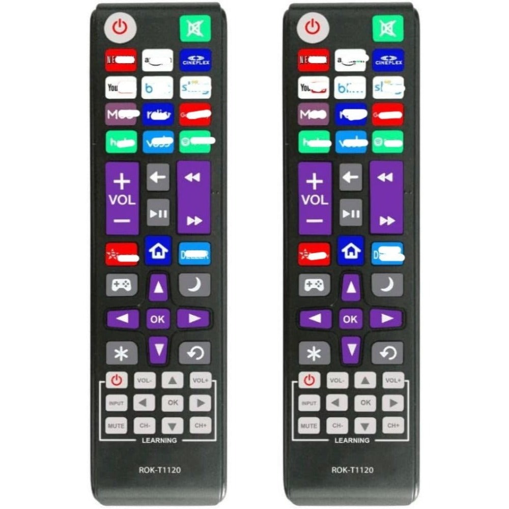 2 Pack Roku TV Universal Remote Replacement – Compatible with TCL Sanyo LG RCA Philips Hitachi Onn Insignia Sharp JVC Roku TV, Apple TV 1 2 3, Bose Wave I II III IV, No Setup Required