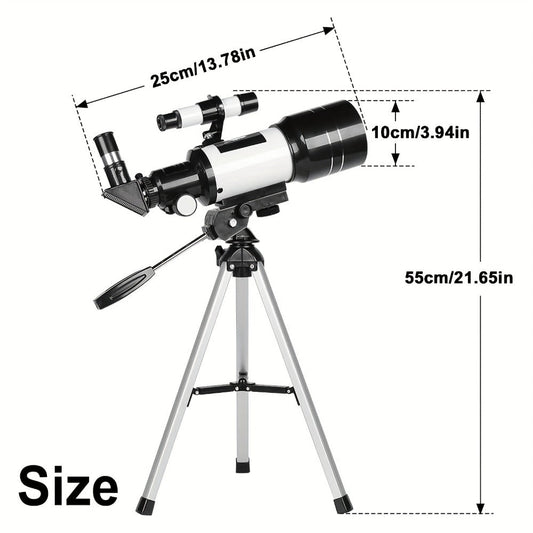 Refractor Telescope with 70mm Aperture, 3 Eyepieces, Tripod & Phone Holder