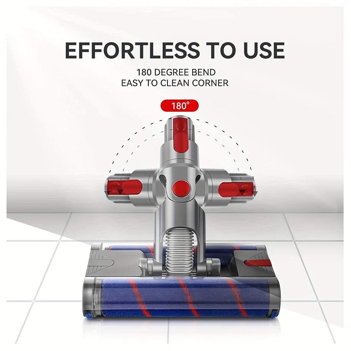 Dyson Replacement Brush Head Double Roller Compatible with V7 V8 V10 V11 V15 360° Swivel Hard Floor Vacuum Cleaner Attachment