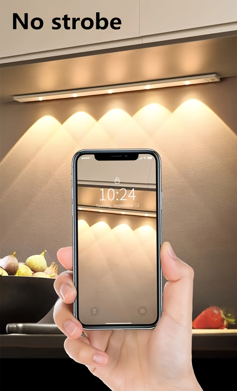 Motion Sensor LED Strip Light USB Rechargeable – 3-Color Dimmable Wireless Night Light for Kitchen, Wardrobe, Cabinet, Shoe Cabinet & Bedroom (20cm / 30cm / 40cm / 50cm, 1 or 2 Pack)