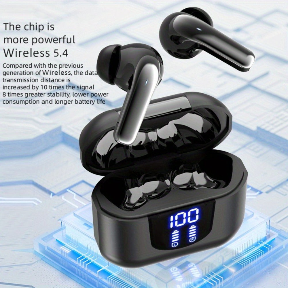 Stereo Sport Wireless Earbuds Touch Control Charging Case In-Ear Bluetooth TWS Headphones for Running Gym Fitness Music All Smartphones