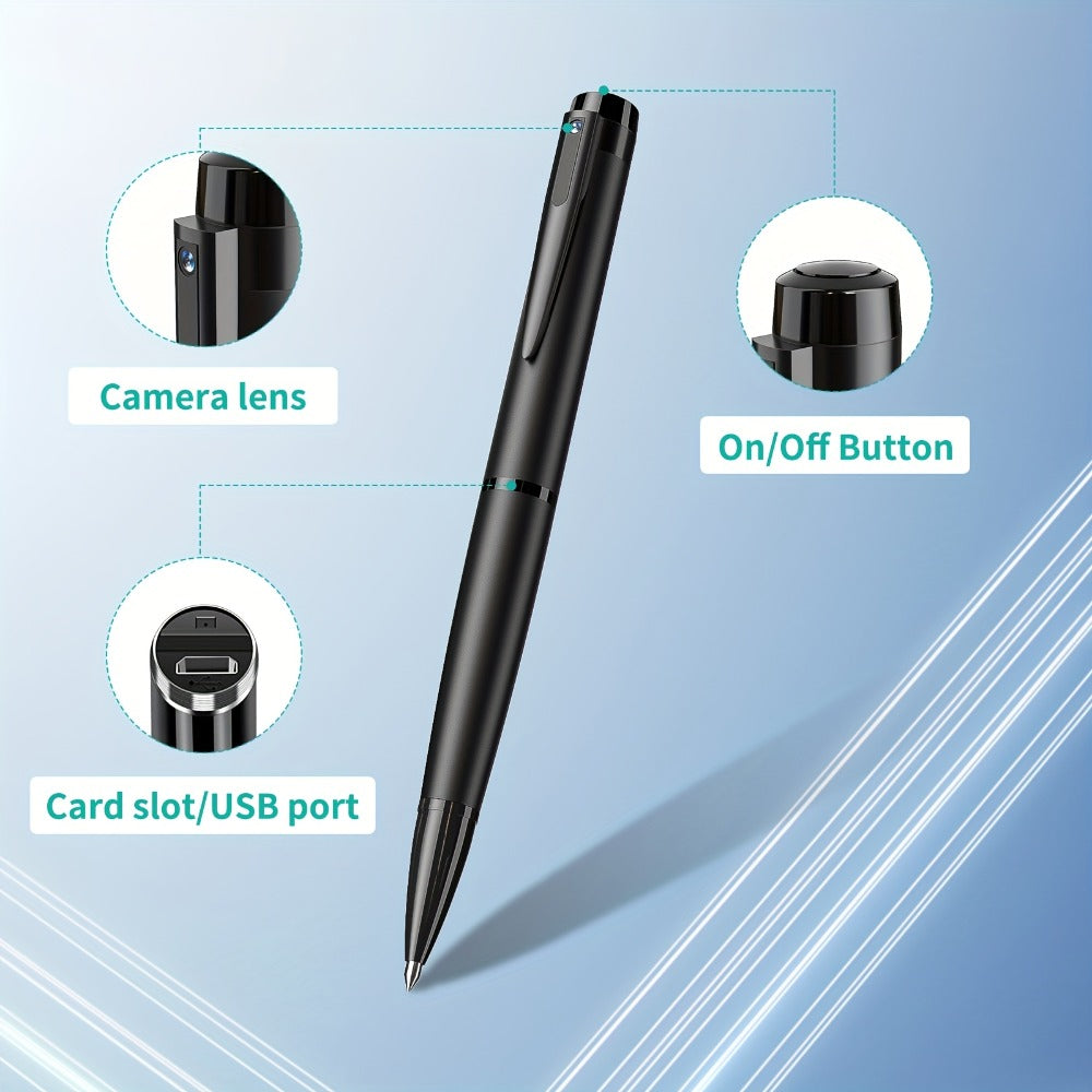 1080P Spy Pen Camera with 64GB Memory Card Included Portable Hidden Camera Night Vision AI Motion Detection Long Standby USB Rechargeable for Meetings Lectures Interviews